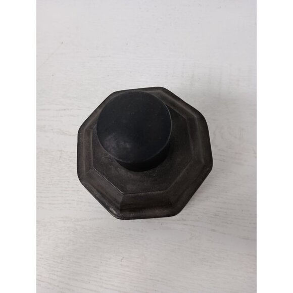 Antique 19th Century Chinese Pewter Tea Caddy Octagonal Painted Glass Panels - Picture 3 of 10